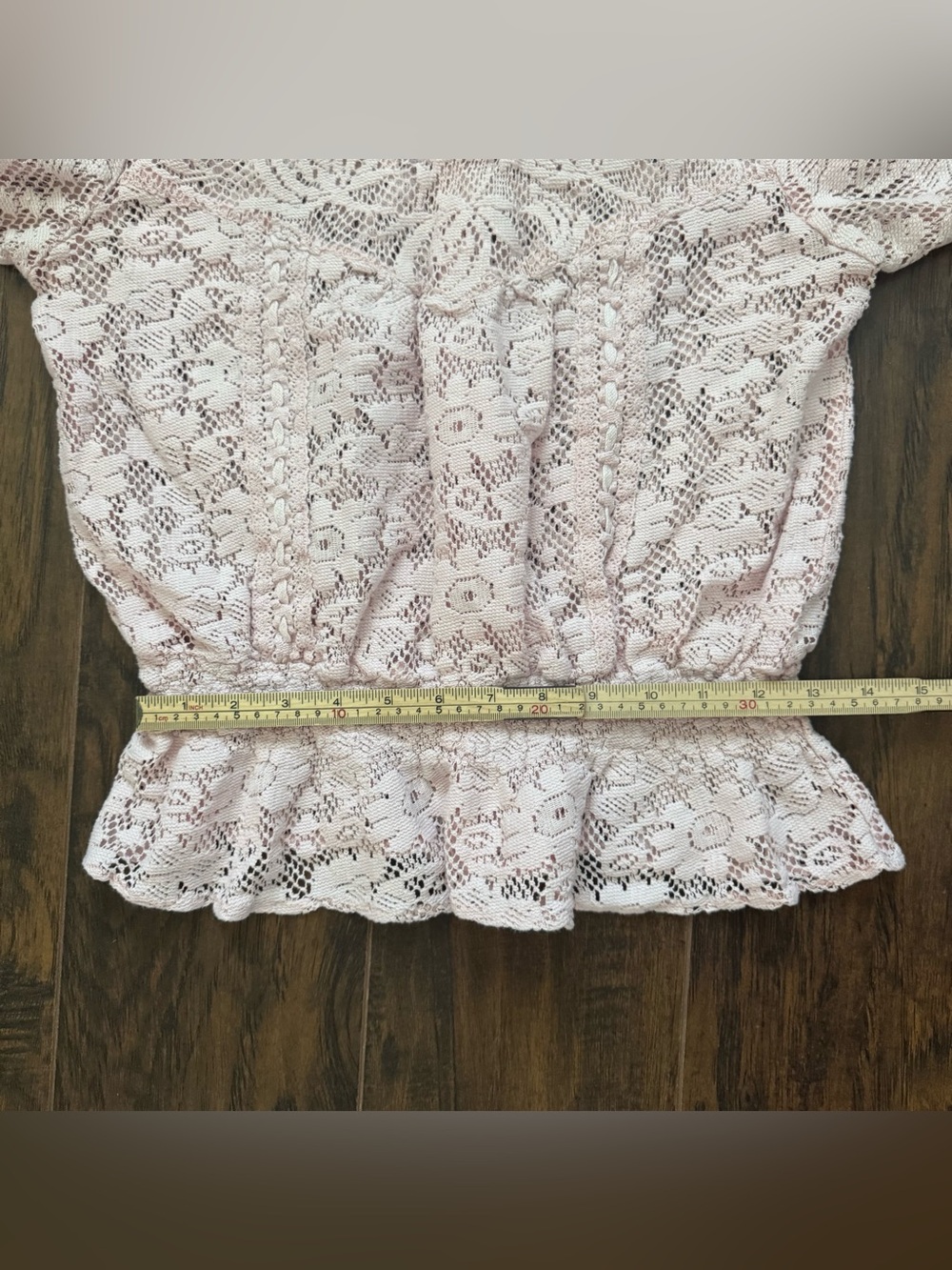 Nine West Vintage America Collection Light Pink Blouse Medium Lace Top - Picture 9 of 9